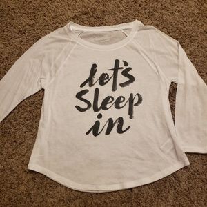 "Let's Sleep In" long-sleeved t-shirt